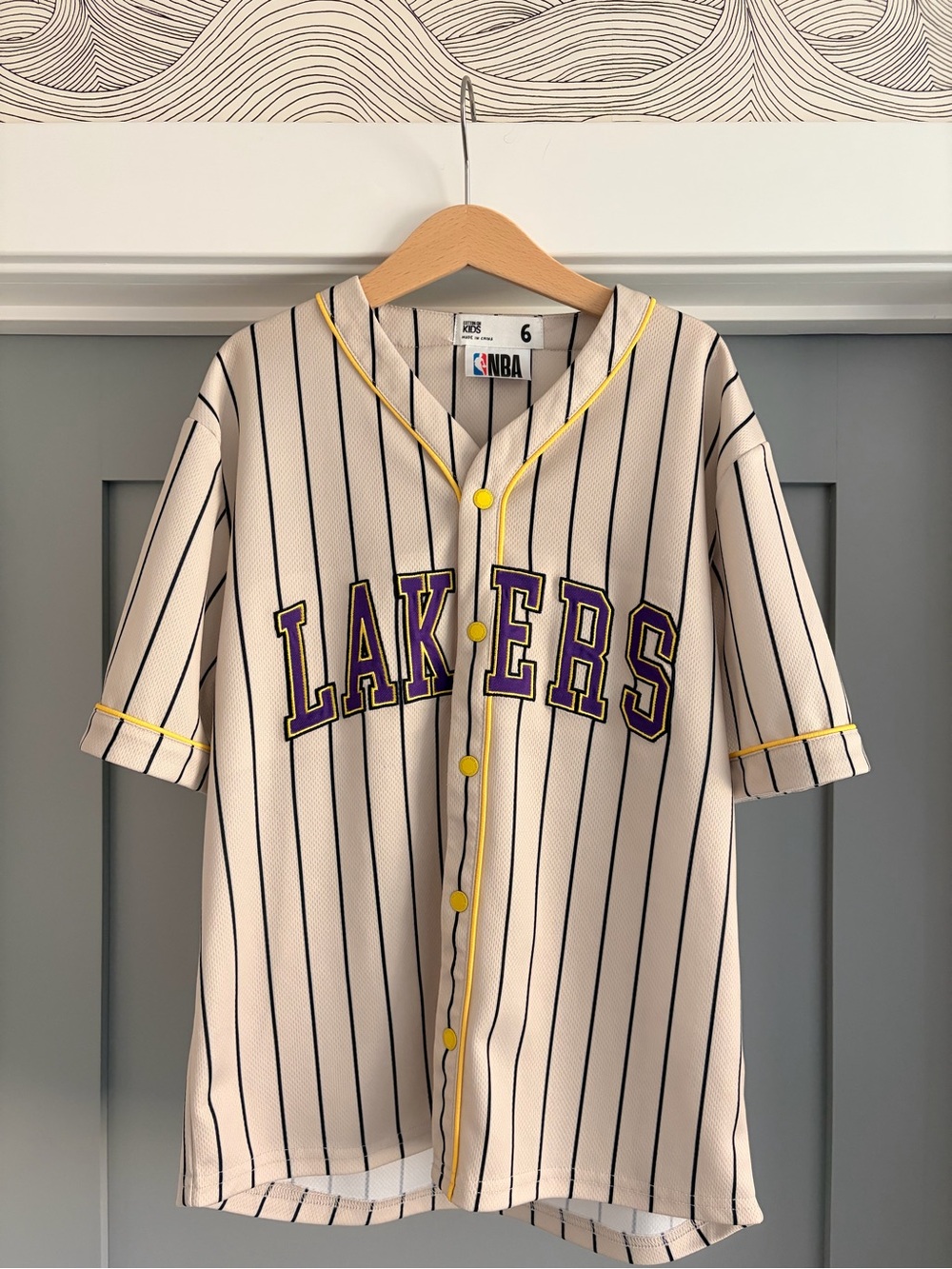 Cotton On Kids Lakers Baseball-Style Jersey Shirt 🏀💜💛